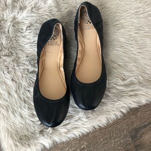 Vince Camuto Navy Blue Leather Flats
